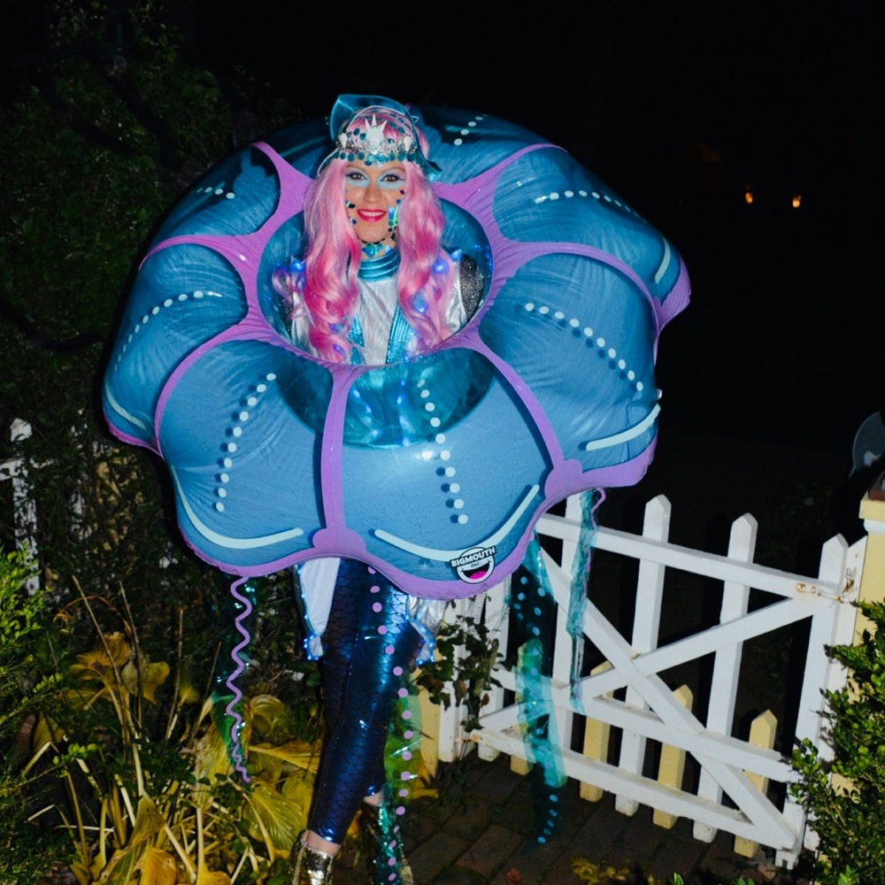 JELLYFISH CUSTOM HALLOWEEN COSTUME ADULT MEDIUM AWARD WINNER! 3PC! BLOW UP SEA - Picture 6 of 17